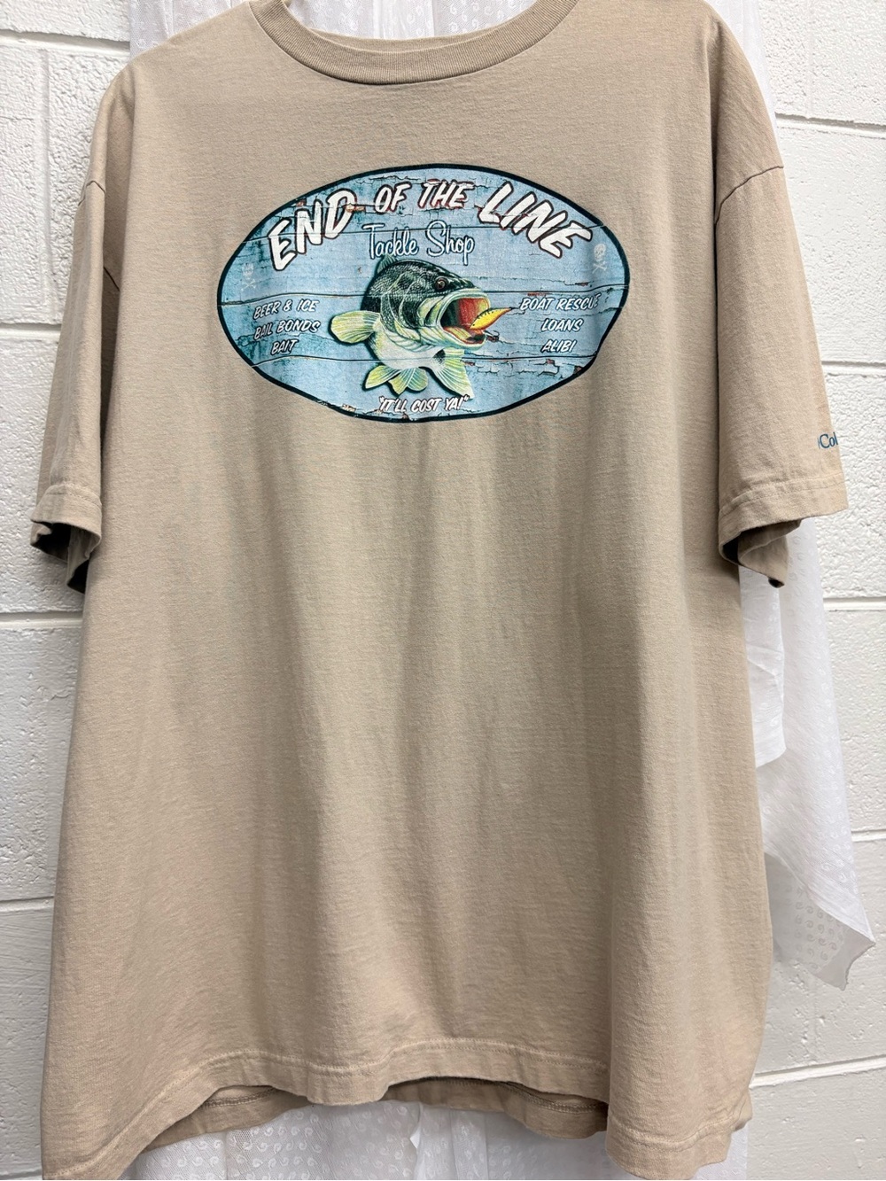 Columbia Tan Logo Fishing Graphic Tee